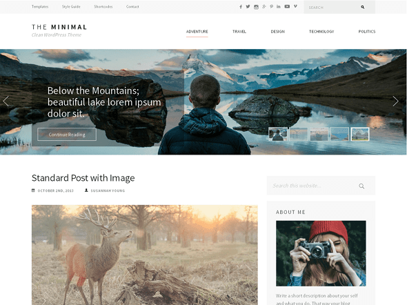 themes tối giản wordpress miễn phí