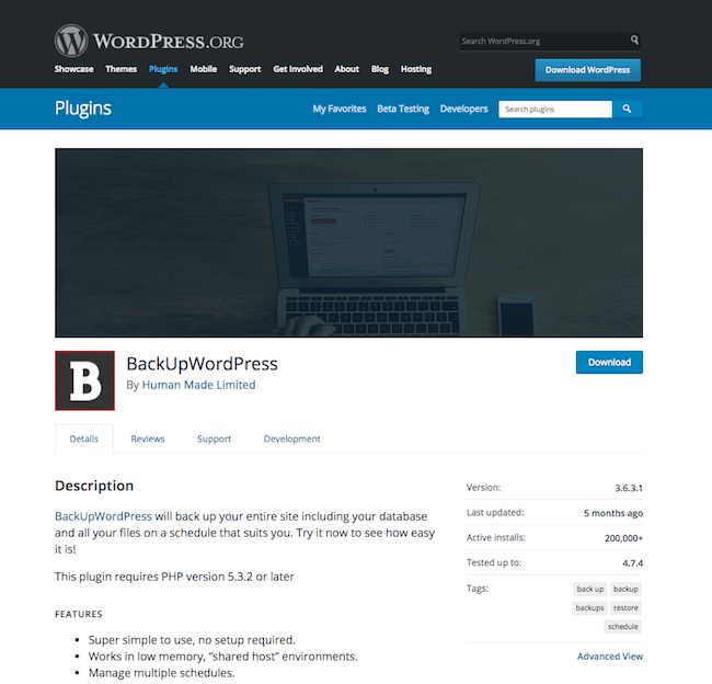 Backupwordpress