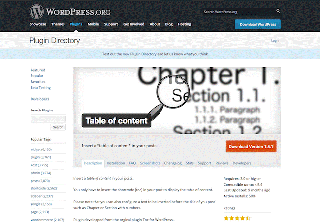 Plugin Tao Muc Luc Wordpress Table of Content